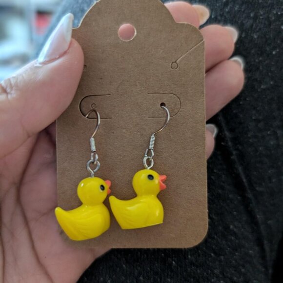 Classic Rubber Ducky Earrings - Picture 1 of 3